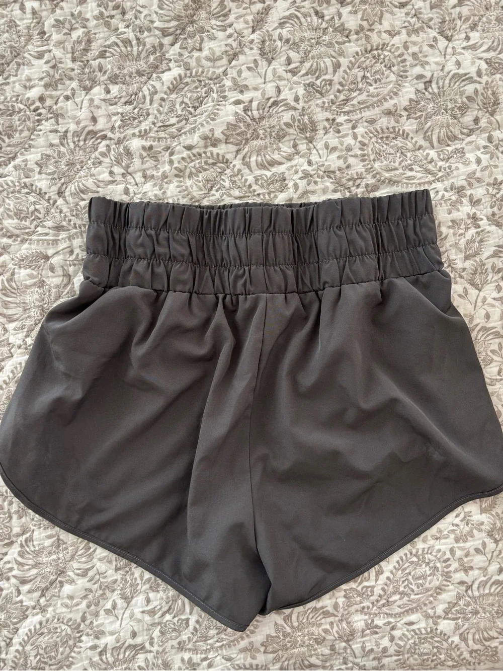 SHEIN Charcoal Elastic-Waist Athletic Shorts